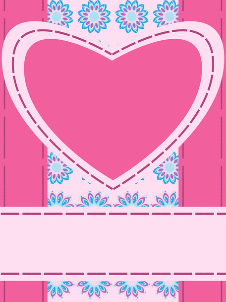 Greeting card with heart - Vector, Image