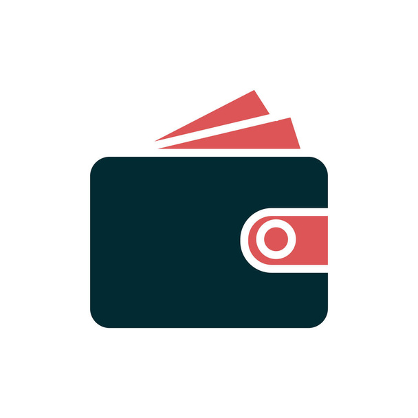 billetera icono web ilustración simple - Vector, imagen