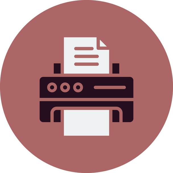 Ícone de equipamento de impressora, ilustração vetorial - Vetor, Imagem