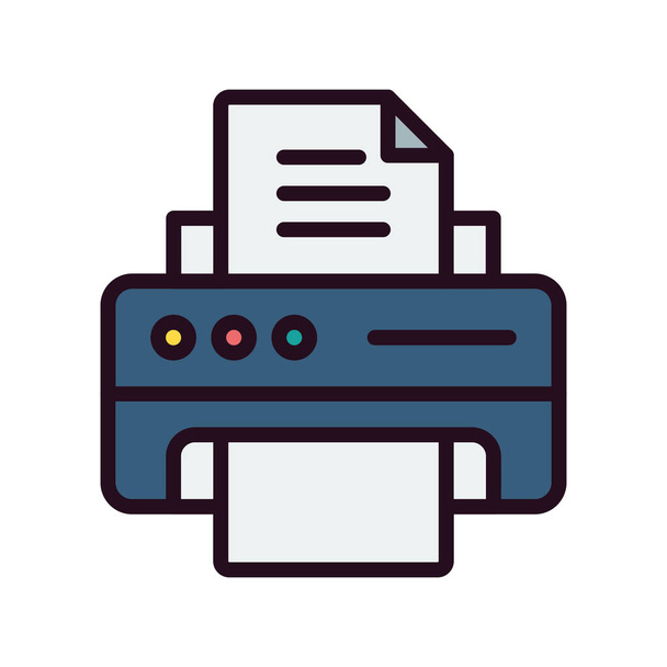 Printer equipment icon, vector illustration - Vector, Image