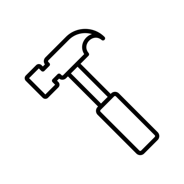 Hammer ikonu nástroje, vektorové ilustrace - Vektor, obrázek