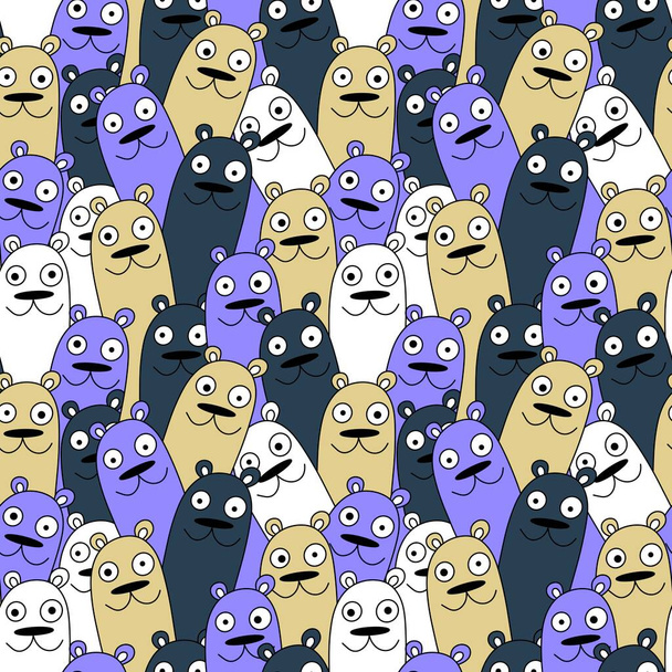 Kids seamless cartoon bears pattern for fabrics and textiles and packaging and linens and kids and wrapping paper - Фото, изображение