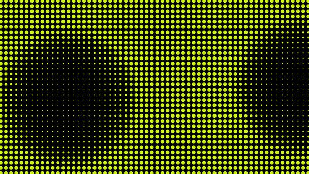Generative real time art. Screen media technology. Code, digital creative. Coding abstract video trippy. Mesh LCD display. Array from dots. Scale size different hole space. - Vector, Image