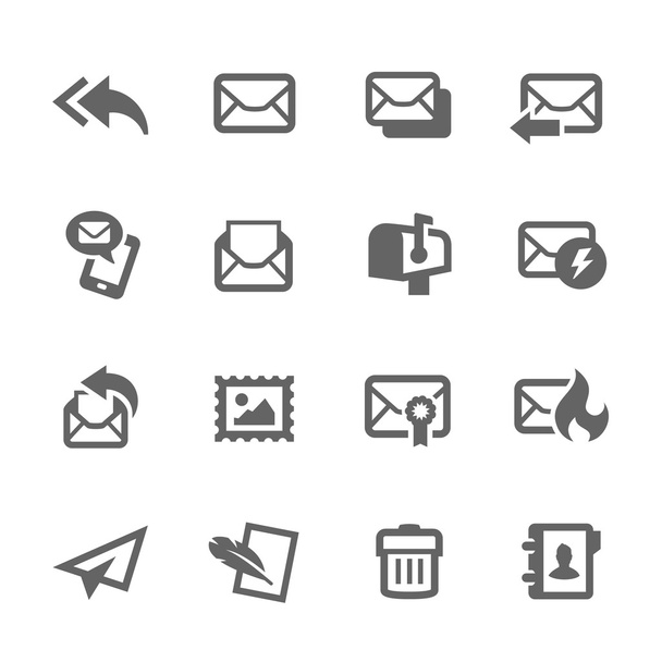 Mail Icons - Wektor, obraz