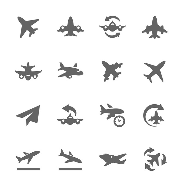 Letadla ikony - Vektor, obrázek