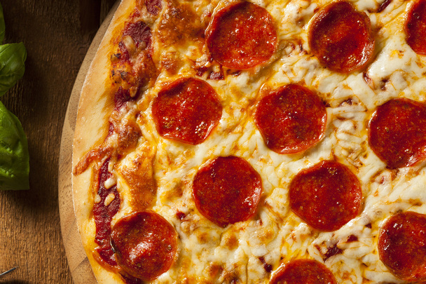 Hot Homemade Pepperoni Pizza - Photo, Image