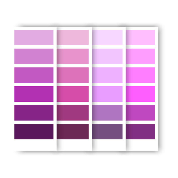 Palettes violettes dans un style vintage sur fond coloré. Illustration vectorielle. image de stock.  - Vecteur, image