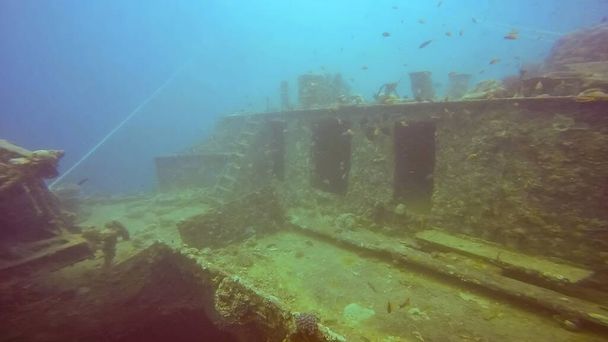 Разрушение судна SS Thistlegorm в Красном море, Египет - Фото, изображение