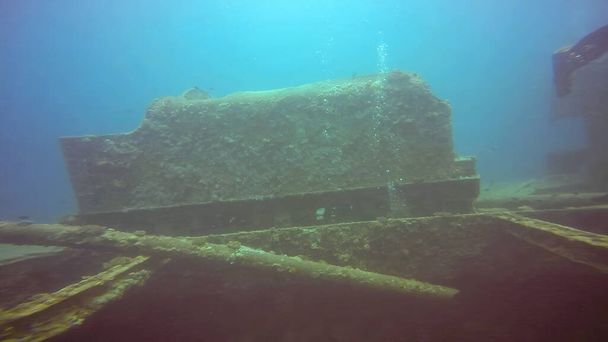 Het wrak van de SS Thistlegorm in de Rode Zee, Egypte - Foto, afbeelding