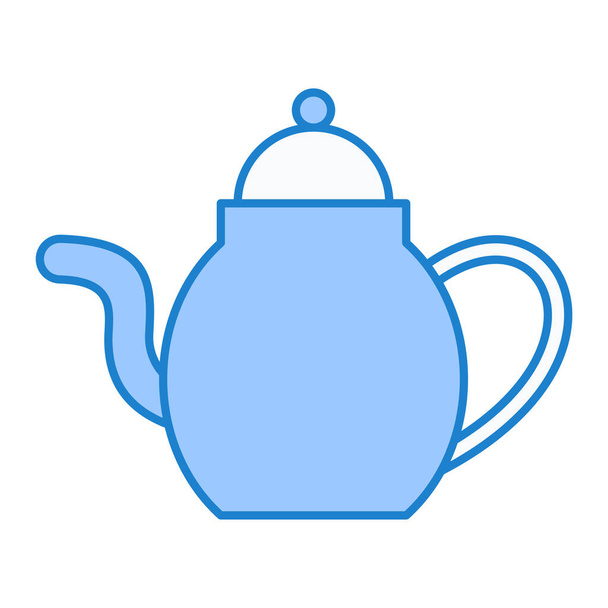 εικονίδιο τσαγιέρας. εικονογράφηση περίγραμμα των εικονίδια φορέα τσάι κατσαρόλα για το διαδίκτυο - Διάνυσμα, εικόνα