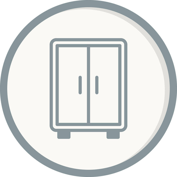 вектор значка шкафа изолирован на белом фоне, прозрачный знак груди, линейный символ и дизайн наброска - Вектор,изображение