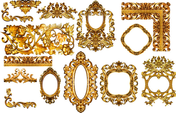 Элемент золотого барокко и украшения - Фото, изображение