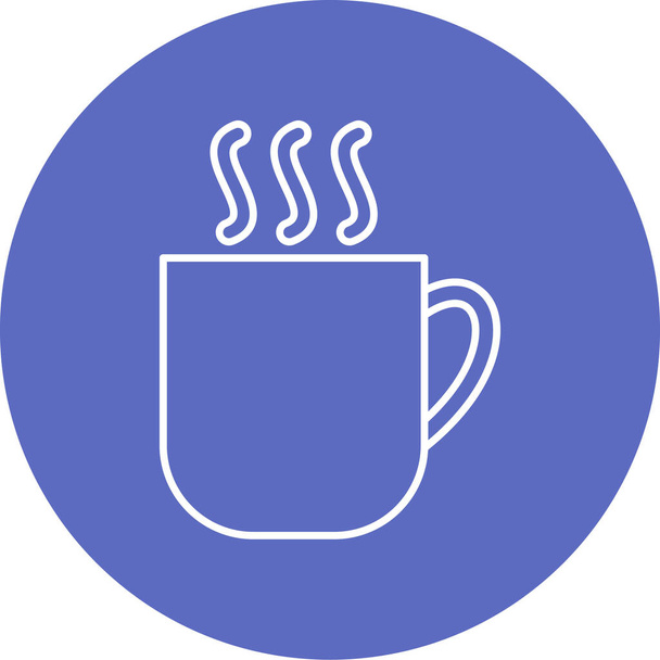 чашка, чай, кофе, кружка, горячая, напиток, еда, векторная иллюстрация - Вектор,изображение