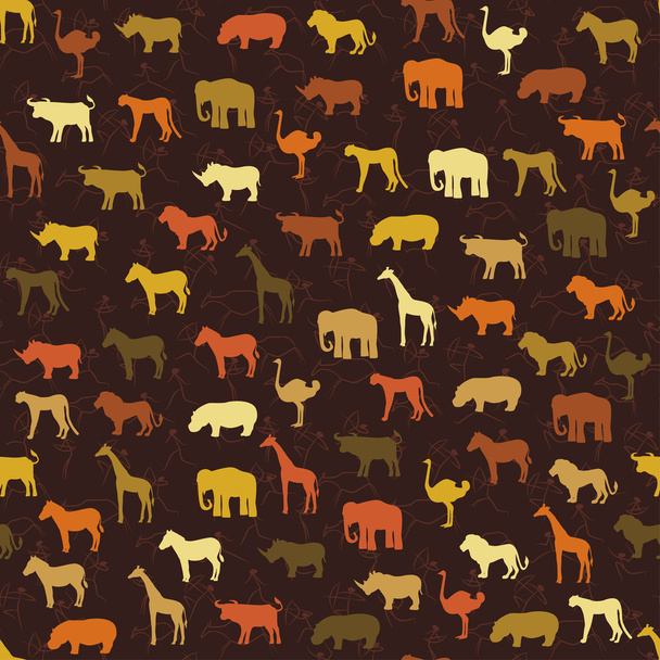 Safari pattern background - Vettoriali, immagini