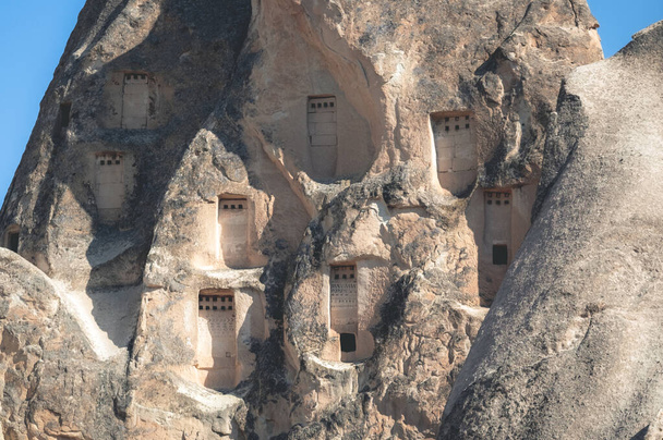 Cave dwellings in Cappadocia, Turkey - Фото, изображение