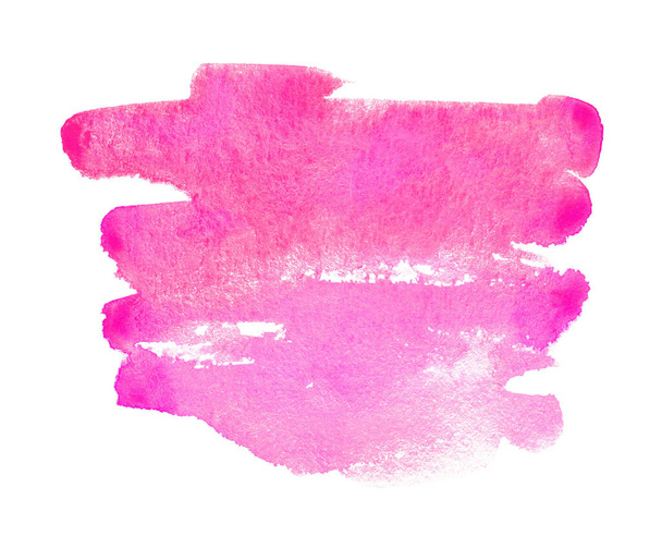 Forma de acuarela rosa. Fondo abstracto para texto o logotipo aislado en blanco - Foto, imagen