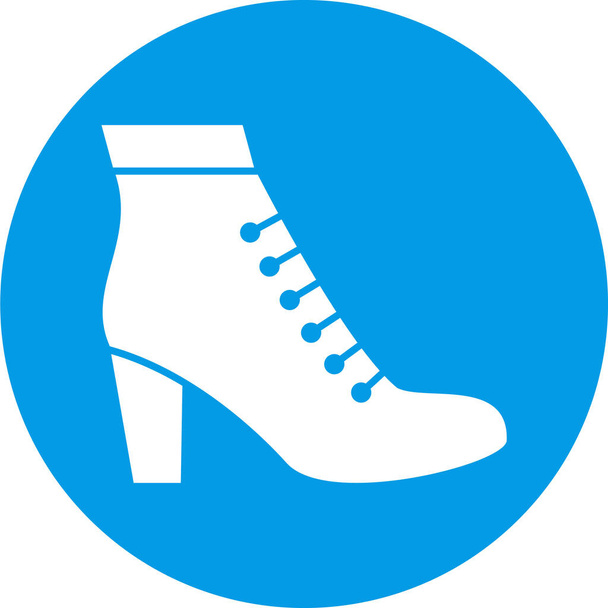 ícone de sapato no estilo moderno isolado fundo - Vetor, Imagem