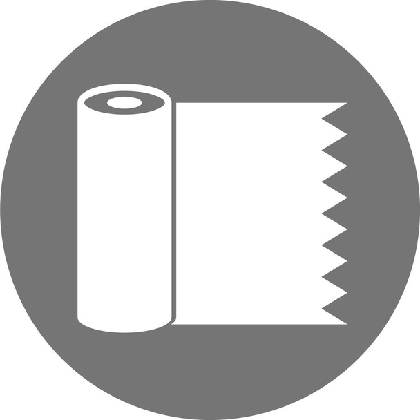 トイレットペーパーのアイコン。ウェブ用のバスルームタオルベクトルのアイコンの簡単なイラスト - ベクター画像