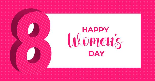 8 March happy women's day background design. happy women's day background. international women's day background. - Vector, Image