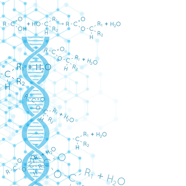 Abstract background with DNA molecule structure - Vecteur, image