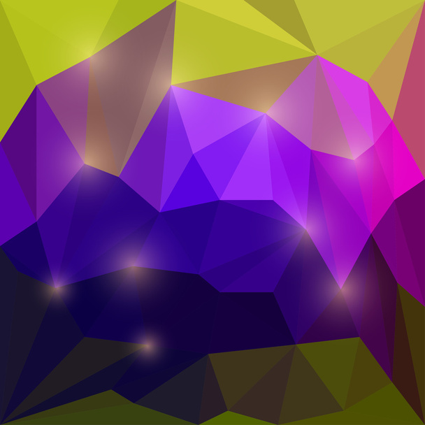 Αφηρημένη ζωηρό βαθύ σκούρο χρώμα διάνυσμα τριγωνική γεωμετρική φόντο με κραυγαλέα φώτα - Διάνυσμα, εικόνα