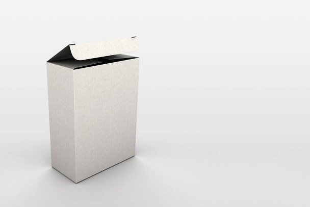 Коробка из-под картона изолирована на белом фоне с местом для копирования для макета проектов. - Фото, изображение
