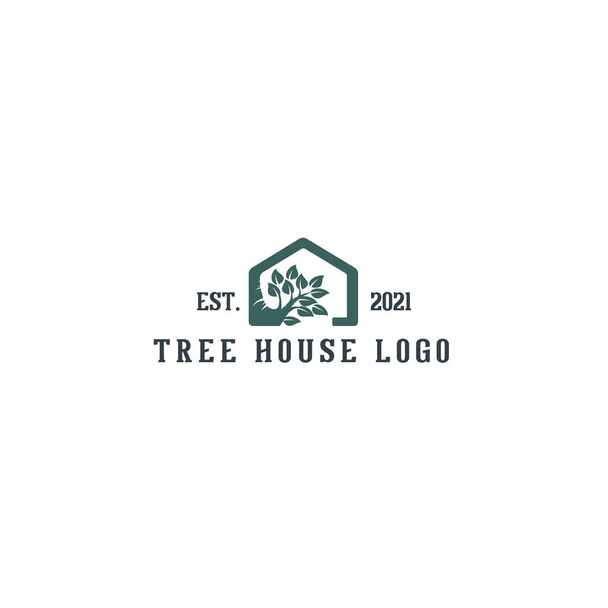 TREE HOUSE LOGO DESIGN VECTOR - Vektor, obrázek