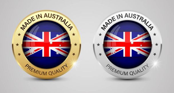 Made in Australia graphics and labels set. Some elements of impact for the use you want to make of it. - Vector, Image