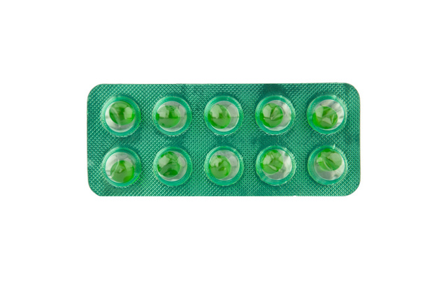 Lágy kapszula, tabletta buborékfóliában mutatják orvosi koncepció - Fotó, kép