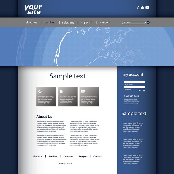 Website Template - Vector, Imagen
