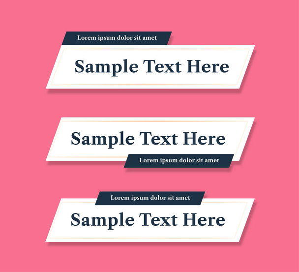 Clean Modern Lower Third Banners Template Design EPS10 great to be used as lower third banners for your project, video project, news project, and many other purposes - Vector, Image