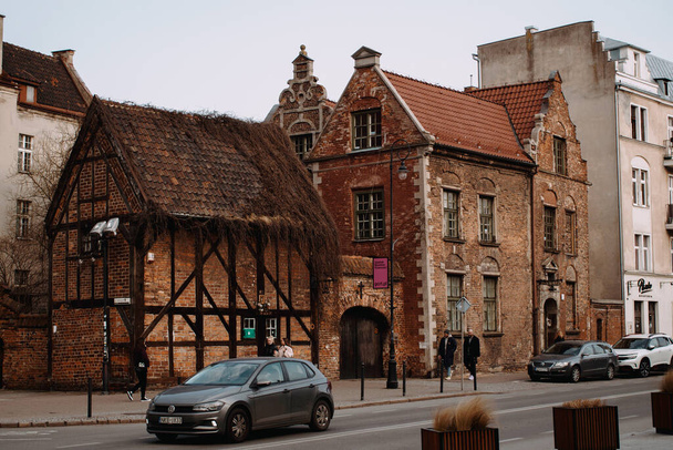 Hermosas casas antiguas de la ciudad de Gdansk en Polonia - Foto, Imagen