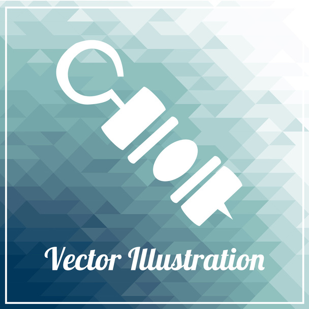 snack illustration over blue color background - Vektor, Bild