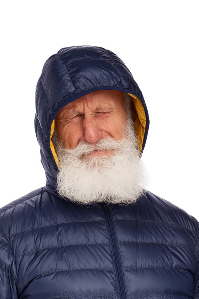 portrait of an old man with a white beard - Photo, Image