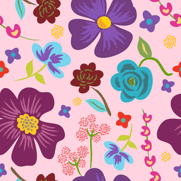 This seamless background pattern is a scalable vector pattern, making it ideal for textiles, gift-wrapping and decorative papers, backgrounds, greeting cards, wallpaper and more - Vetor, Imagem