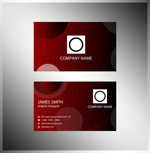 Stylish dark business card template - Vector, Image