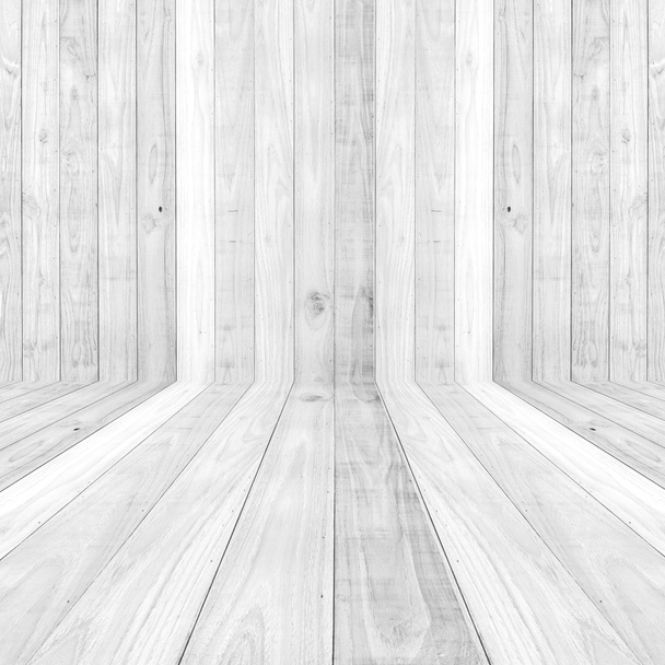 Grote witte houten plank vloer textuur achtergrond - Foto, afbeelding