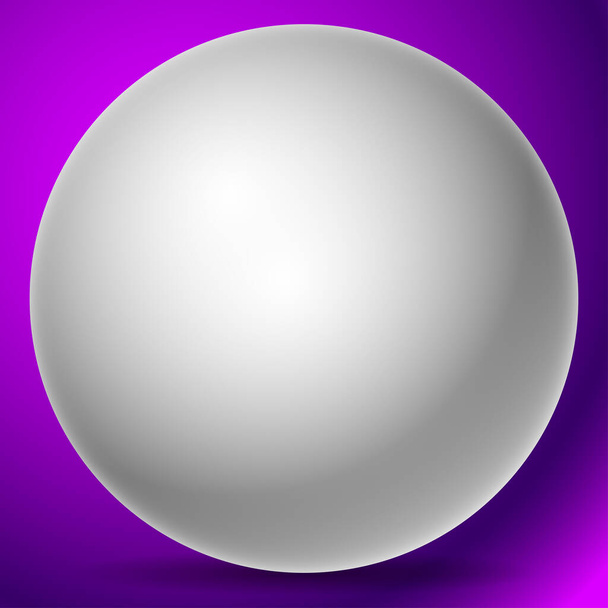 Затененная трехмерная иконка сферы, векторная иллюстрация - Вектор,изображение