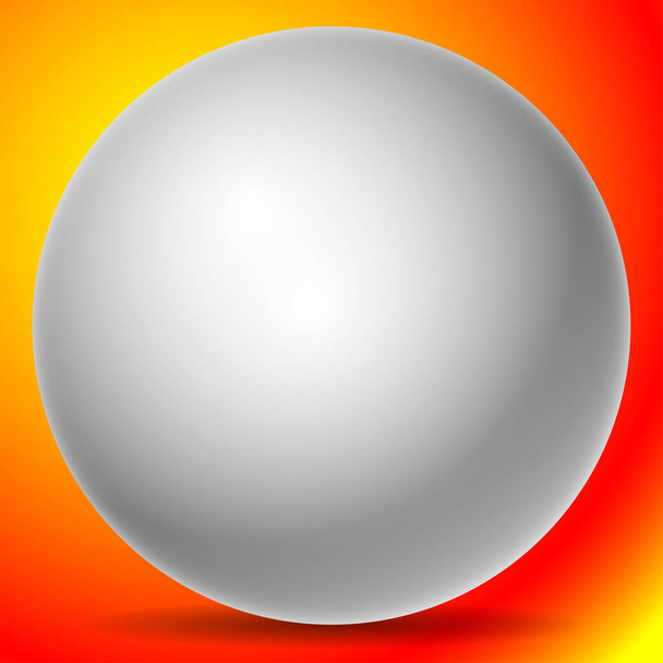 Shaded 3d sphere icon, vector illustration - Vetor, Imagem