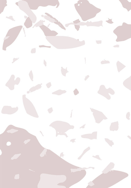 Terrazzo modern abstract template. Grey texture of classic italian flooring. Venetian terrazzo trendy vector backdrop Background made of stones, granite, quartz, marble, concrete.  - Wektor, obraz