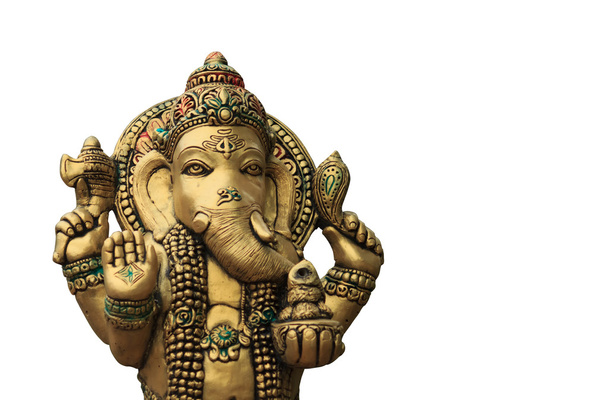 Ganesha op een witte achtergrond - Foto, afbeelding