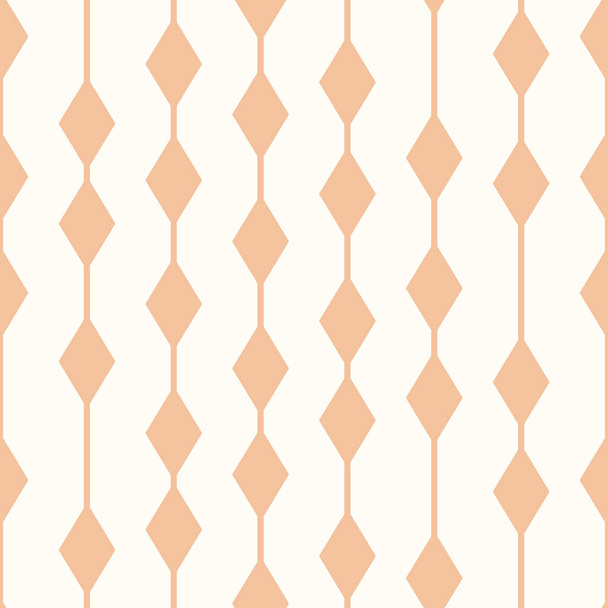 Pomarańczowy geometryczny wzór wektora, bezszwowe powtarzanie, pionowe paski z elementami rombowymi, abstrakcyjne tło - Wektor, obraz