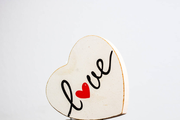 Heart decoration with LOVE message - Foto, afbeelding