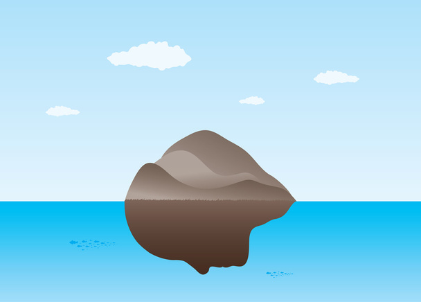 Island with face - Vector, Image
