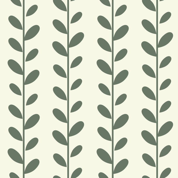 Midden eeuw modern, blad vector patroon, naadloze botanische print, slinger achtergrond, eindeloze herhaling tegel. - Vector, afbeelding
