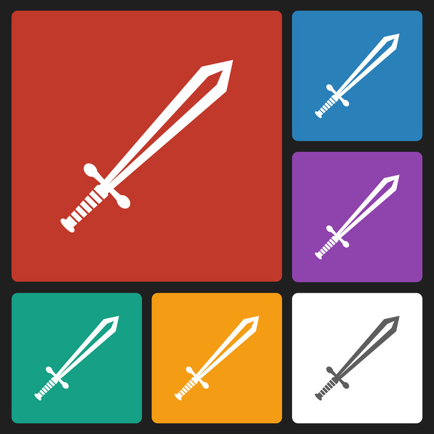 zwaard pictogram - Vector, afbeelding