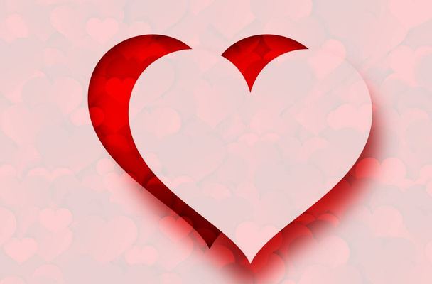 Rote Farbe Liebe Herz Hintergrund  - Foto, Bild
