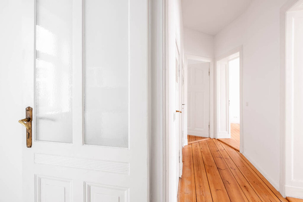 door and corridor in empty flat in renovated old building - Фото, зображення