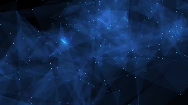 Μπλε πλέγμα ψηφιακή δομή νοημοσύνη πλέγμα animation φόντο με ηλεκτρικό αποτέλεσμα - Πλάνα, βίντεο