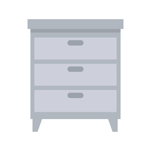 muebles de cajón gris - Vector, Imagen